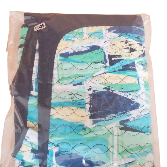 Blue/ Green Quilted Blazer with Modern Design. Lightweight.Reversible. SM. B0035 - Picture 7 of 7